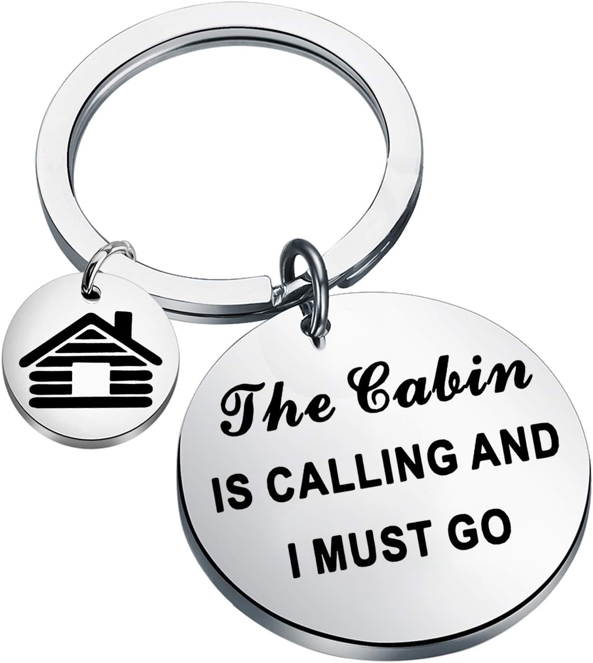 CENWACabin Gift Cottage County Jewelry Lake Life Gift The Cabin Is Calling And I Must Go Key Chain