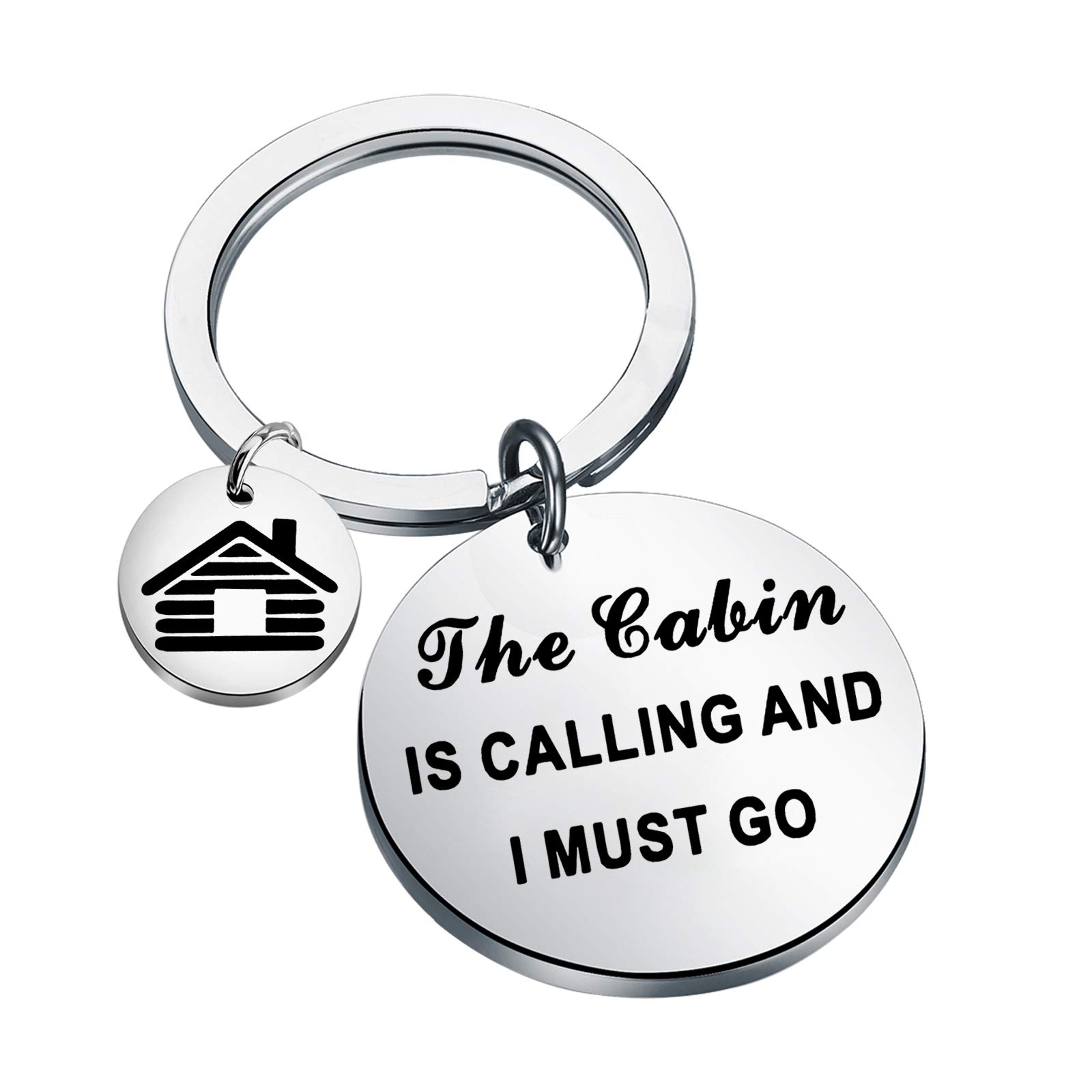 CENWACabin Gift Cottage County Jewelry Lake Life Gift The Cabin Is Calling And I Must Go Key Chain