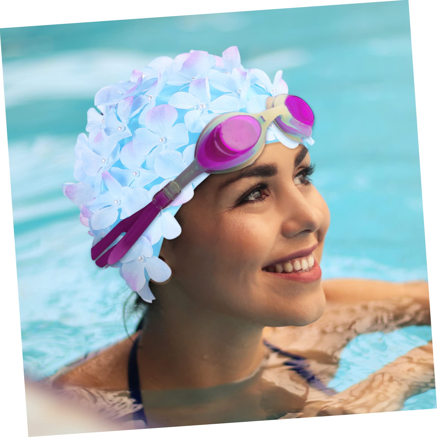 Happyyami 10pièces Bonnets De Natation Caps Réutilisables Bonnet De Bain Élégant pour Piscine Et Spa