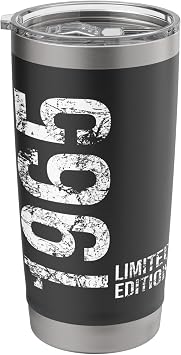 60th Birthday 60 Years Old Man Woman Vintage 1965 Stainless Steel Insulated Tumbler