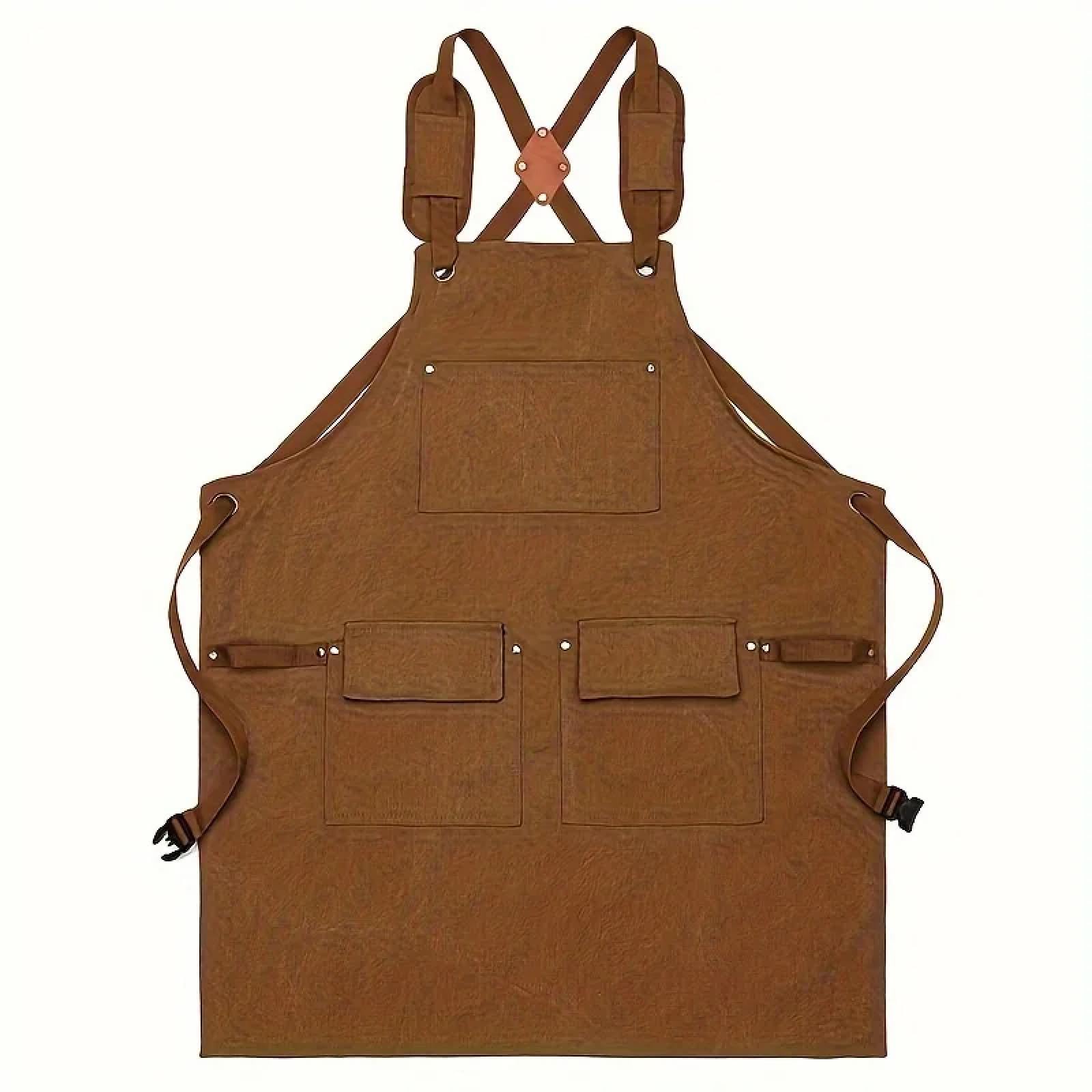 Delantal Cocina Baberos Delantal Impermeable De Lona De Algodón Grueso Tienda De Catering Cocina Hogar Jardinería Delantal De Cintura Comercial
