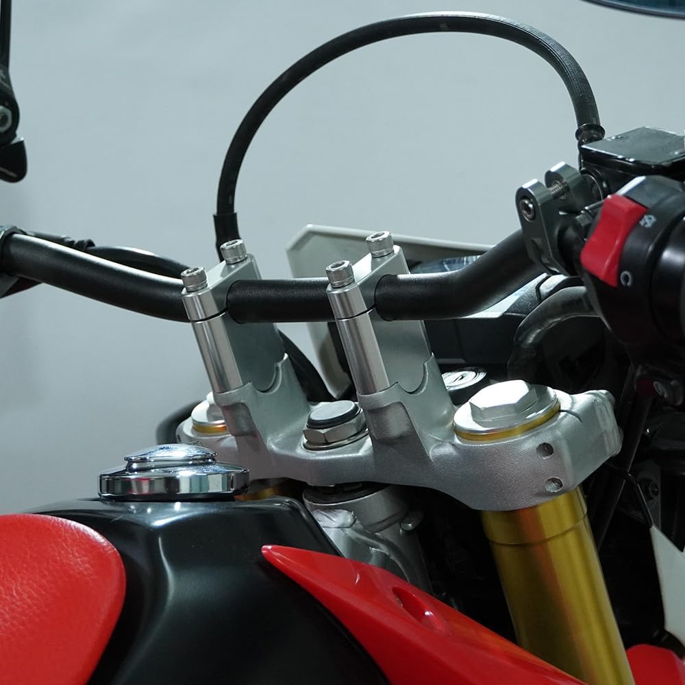 Xitomer 7/8'' 22mm Motorcycle ATV Dirt Bike Handlebar Risers With Clamps, Fit for Grom MSX125 / CRF 250L, KLR650, DRZ 400/S/V-Strom, FZ1 / FZ8 / TW