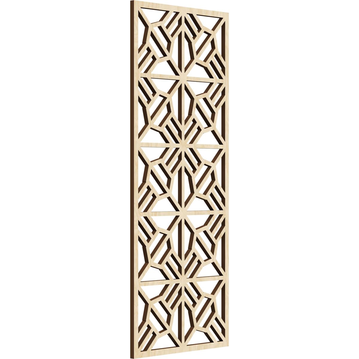 Auburn Decorative Pierced Fretwork Wood Wall Panels, 9 3/8"W x 24 3/8"H x 1/4"T, Birch