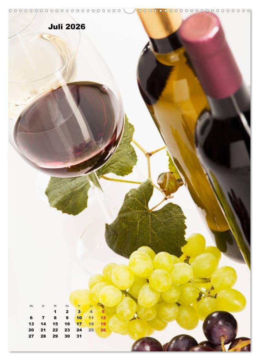 WeinTrauben 2026 (hochwertiger Premium Wandkalender 2026 DIN A2 hoch), Kunstdruck in Hochglanz: Wein und Weintrauben (CALVENDO Lifestyle)