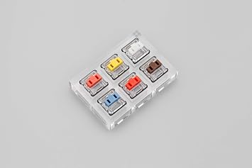 Acrylic Switch Tester 2X3 Kailh Choc Low Profile Switch Brown White red Dark Yellow Blue Orange SMD RGB for Mechanical Keyboard (Acrylic Choc Switch Tester x1)