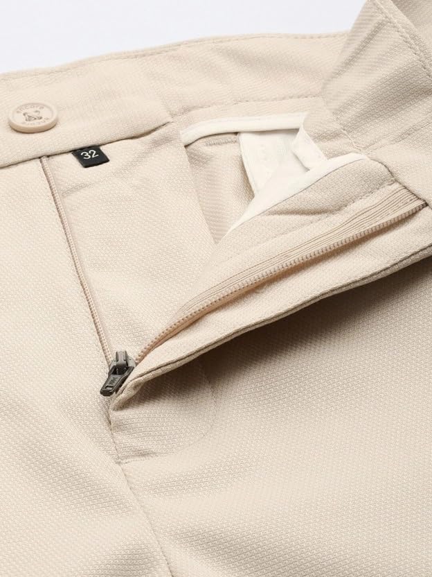 Image of MALENO Slim Fit Ankle Length Cotton Lycra Blend Formal Trouser for Men | Stretchable Ankle Length Formal Pant for Men