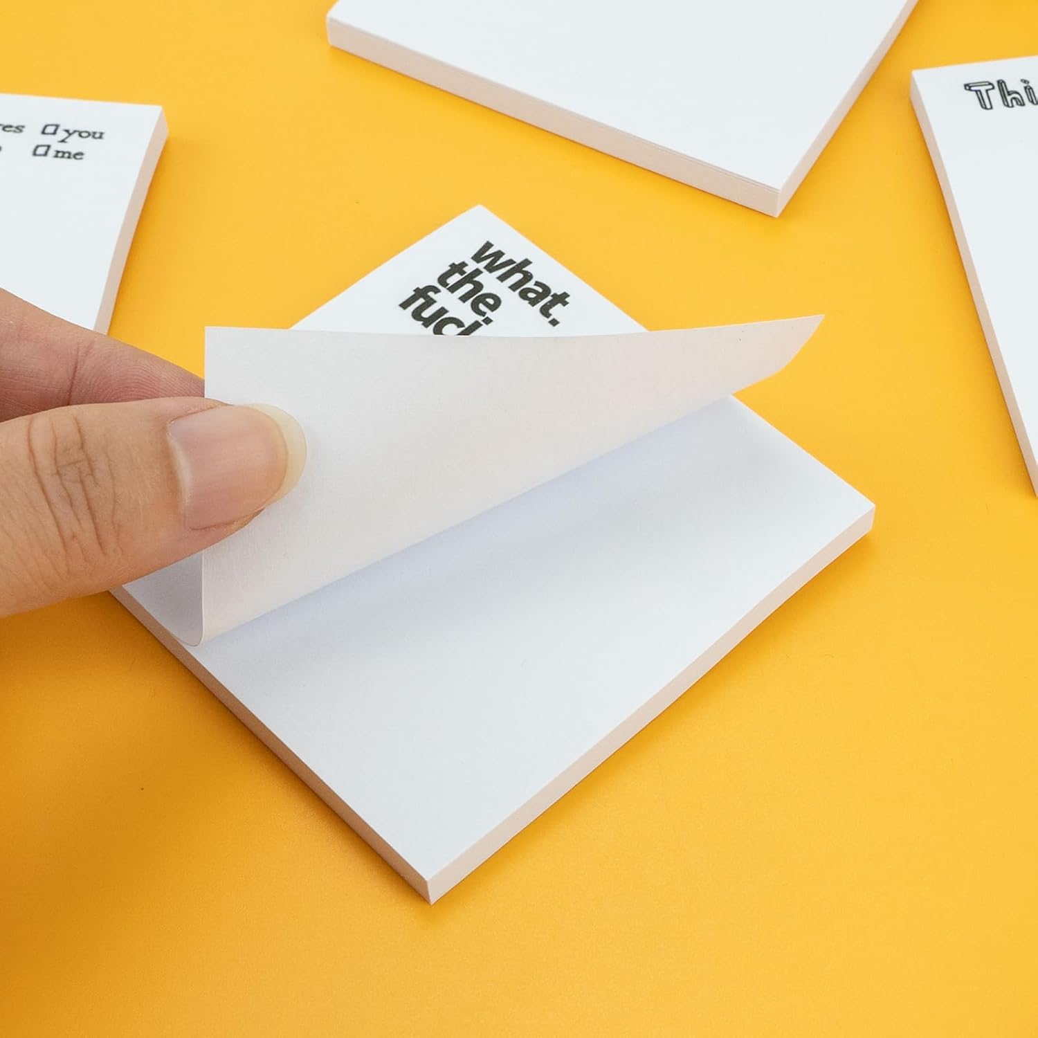 Funny Sticky Note, 4 Pieces Novelty Memo Pads Sticky Note, Funny Office Supplies, Current Mood Sticky Note Tabs, Office Desk Accessory Gifts (Style 2)