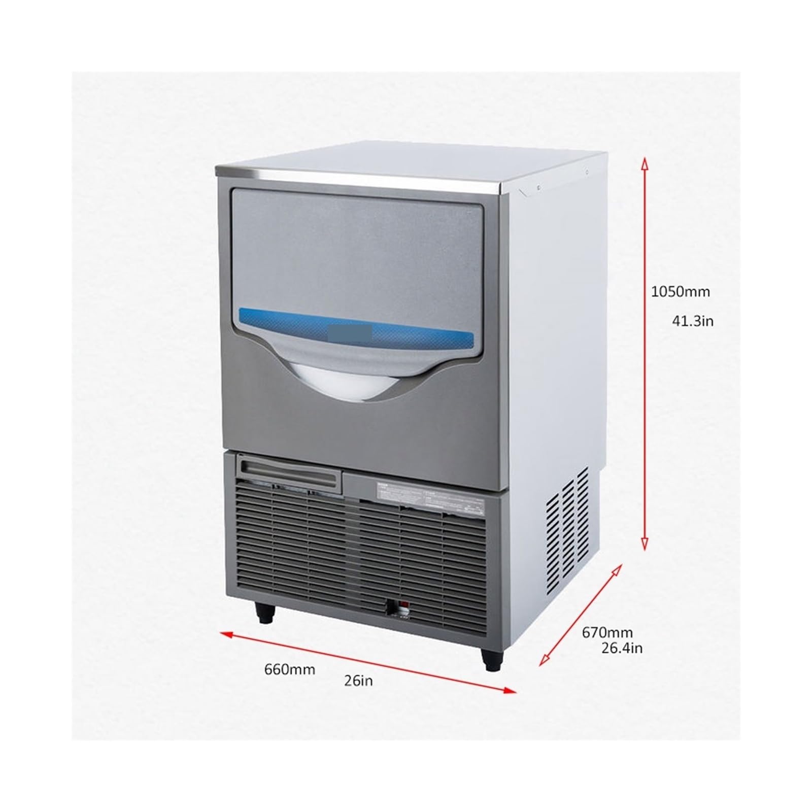 Amazon.co.jp: 小型製氷機 業務用製氷機 176LBS/24H ステンレス鋼構造