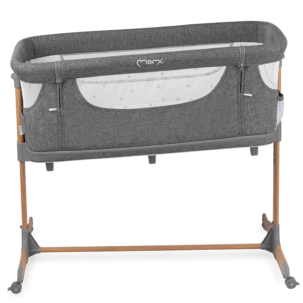Momi Lit d'enfant Multifonction Smart Bed 4 en 1, lit d'appoint et Parc, jusqu'à 15 kg, réglage hauteur 5 niveaux, avec matelas