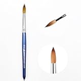 ATN Kolinsky Nail Brush Size 12/14/16/18/20/22 Professional Brush for Powder Application, Nail Art, and Extensions (Size 12)