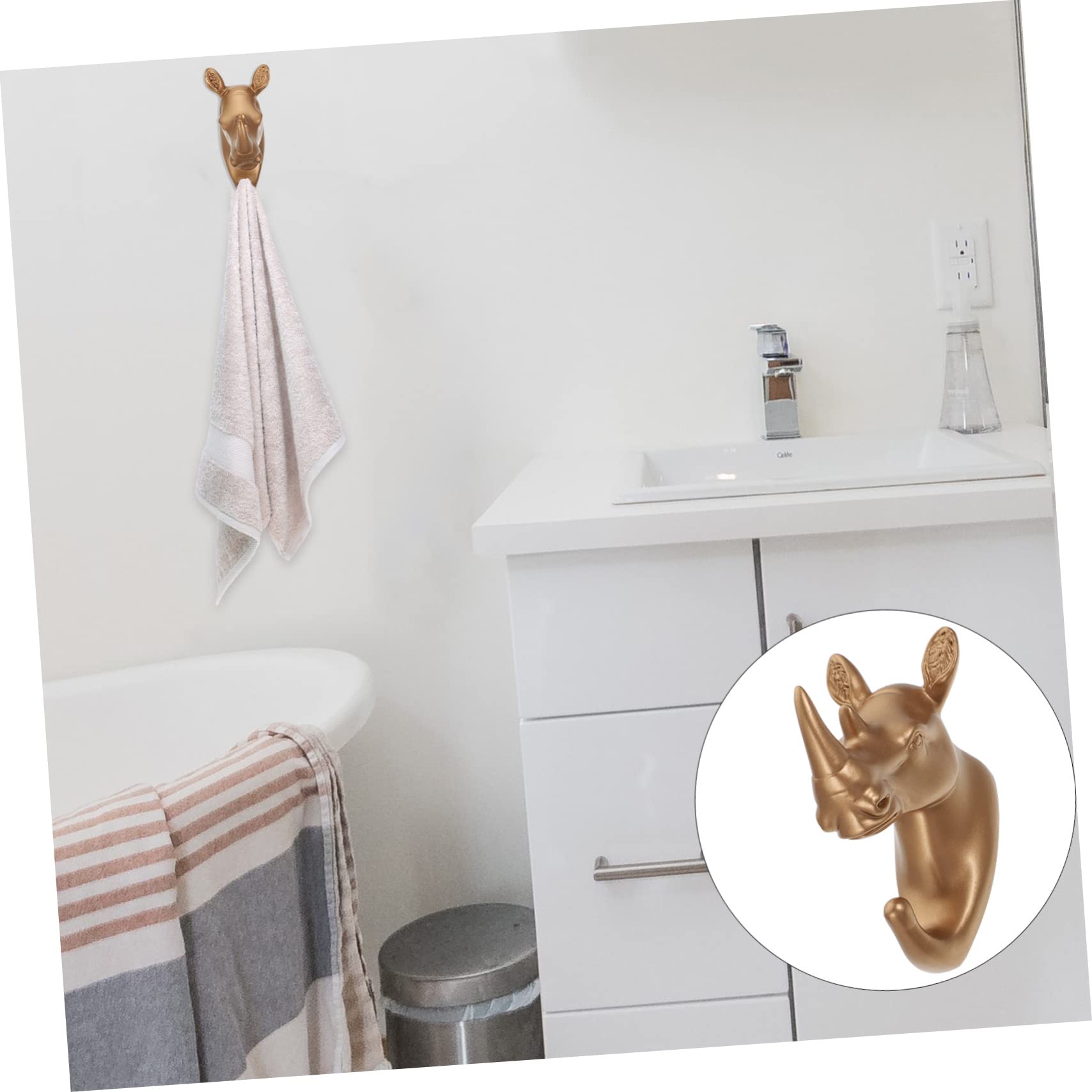 IMIKEYA 6piezas Ganchos De Pared Forma De Animales De Colgadores Para Ropa Decoración De Dormitorio y Ganchos Resistentes Para Llaves Bufandas