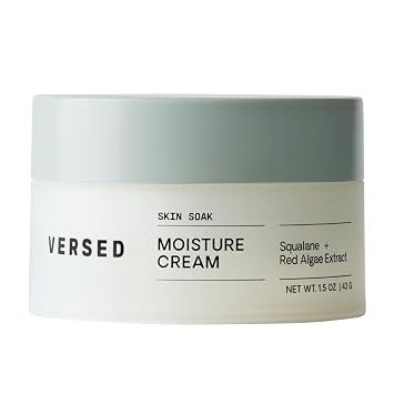 Versed Skin Soak Moisture Cream | Sqalane + Red Algae Extract, 1.5 Oz | Rich daily cream nourishes skin, softens texture and supports comfort for sensitive, eczema-prone skin