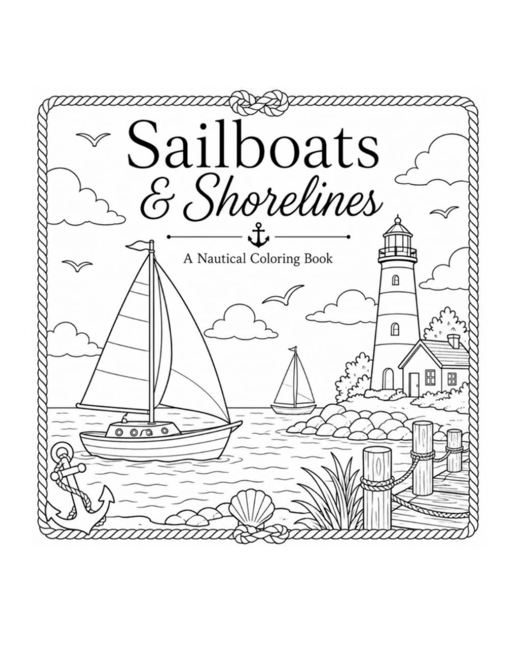 Sailboats & Shorelines: A Nautical Coloring Book