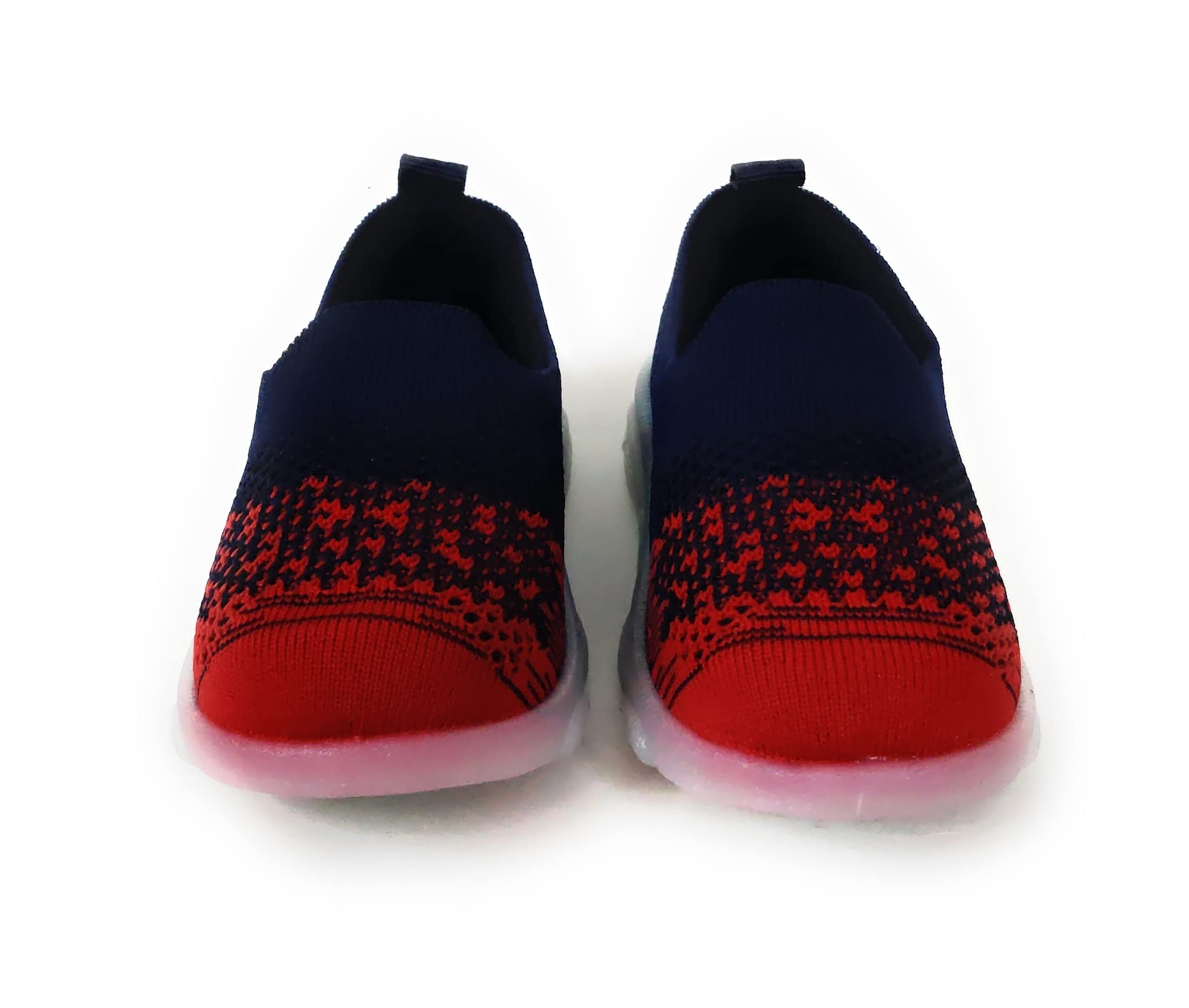 Coolz Kids Knitted Shoes with Light Led-02 for Baby Boys and Girls 9-24 Months (Navy-Red, 9_Months) 2