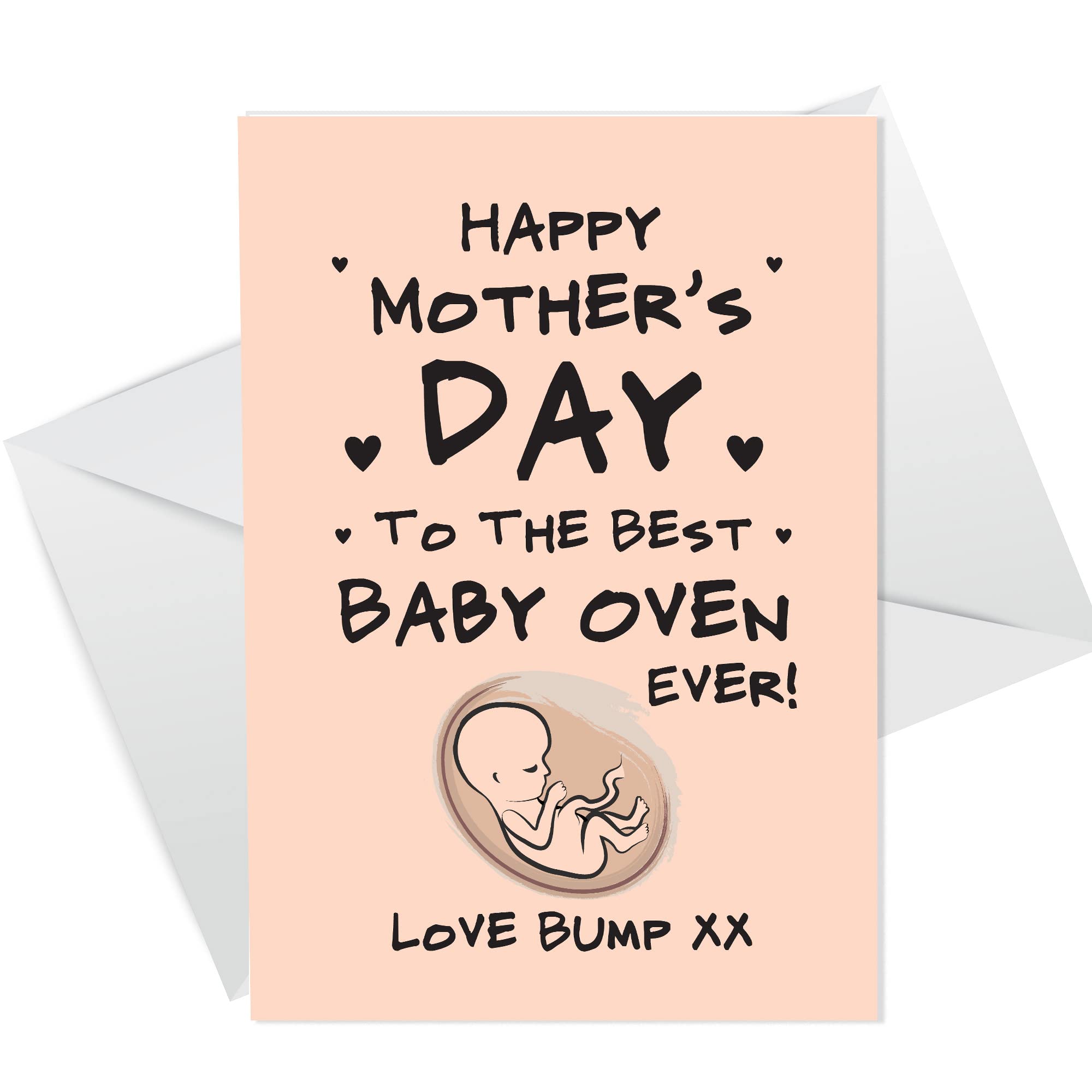 1st Mothers Day Card From Bump BEST BABY OVEN Mummy To Be Card From Baby