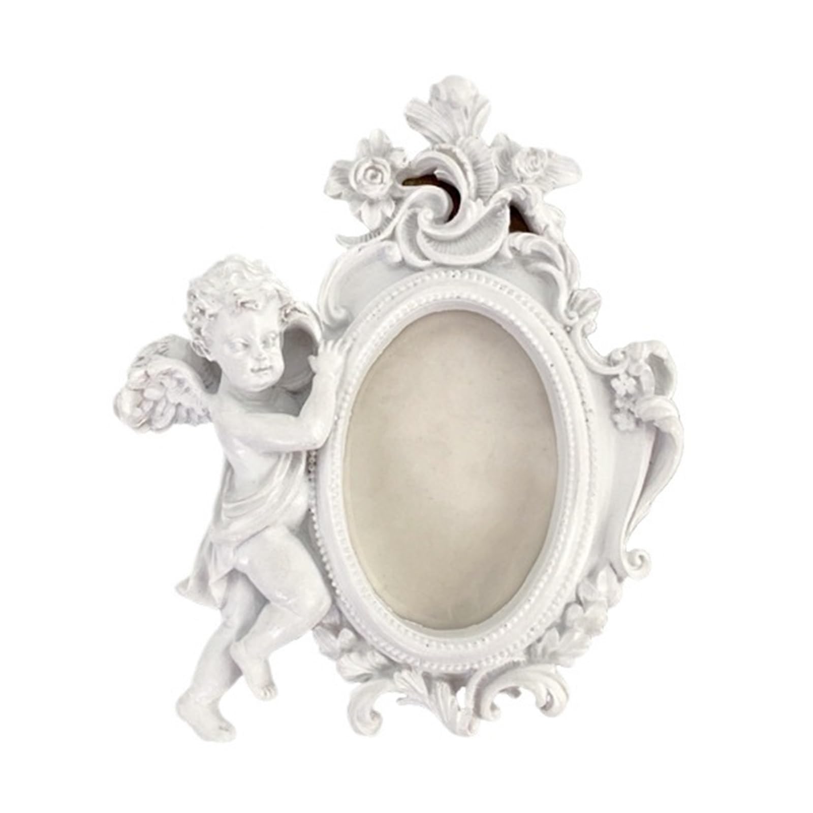 Nostalgic Vintage Photo Frame Decorative Angel Resin Home Decor And Desktop Memory Collectibles for home decor(A)