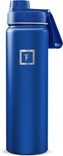 Miniatura 116 de IRON °FLASK Frasco de hidratación para acampar y senderismo con pajilla, botella de agua deportiva de acero inoxidable con aislamiento de boca
