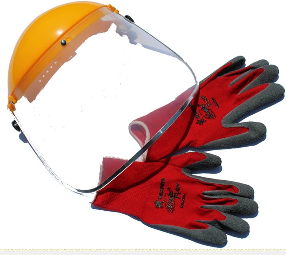Tough Stuff- FACE SHIELD VISOR BUNDLED WITH A LARGE PAIR OF MCR MEMPHIS NINJA N9680L GLOVES