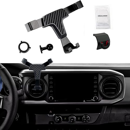 MICROCK Soporte de teléfono de coche para Tacoma, clip de tablero de teléfono celular para Toyota Tacoma 2016 2017 2018 2019 2020 2021 2022 2023,