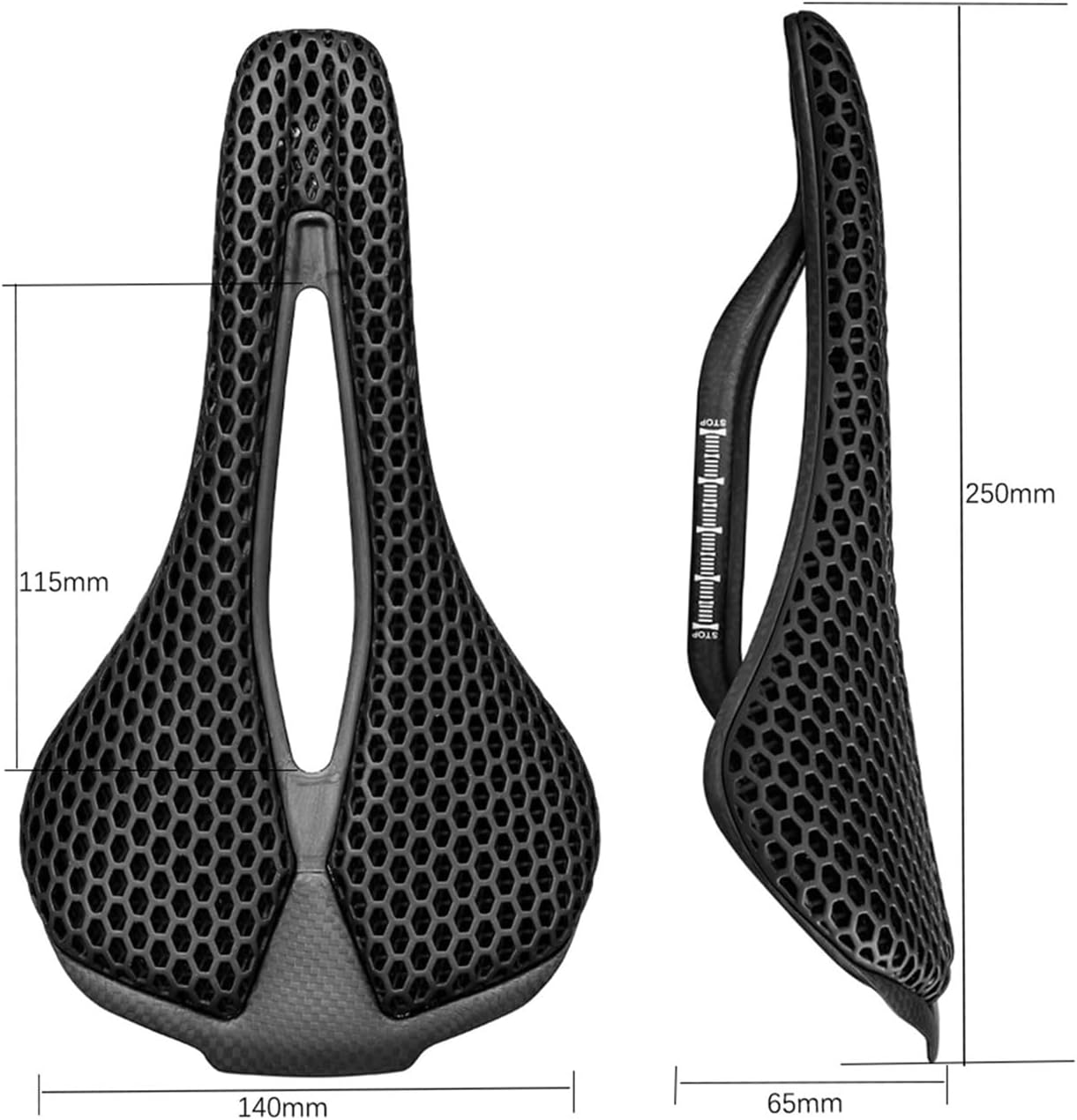 Carbon 3D Printing Saddle Ultralight Saddle Hollow and Breathable 250x140/150mm Bike Seating for MTB Gravel Road Bike Seat Cycl