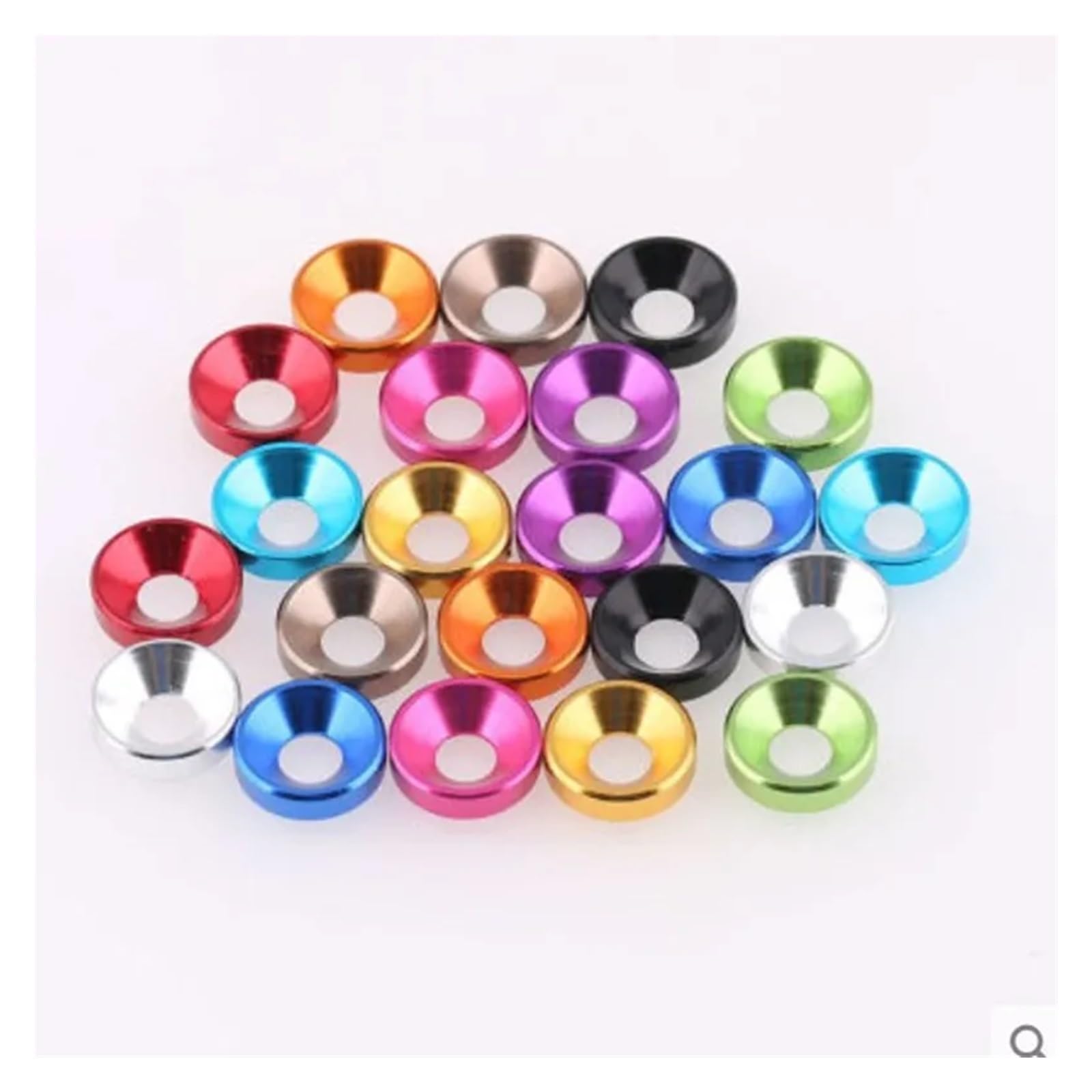 100 Stück/Lot bunte eloxierte Aluminium-Senkscheiben M2-M6 | Senkkopfschraubendichtung(M8 100pcs,Gray)