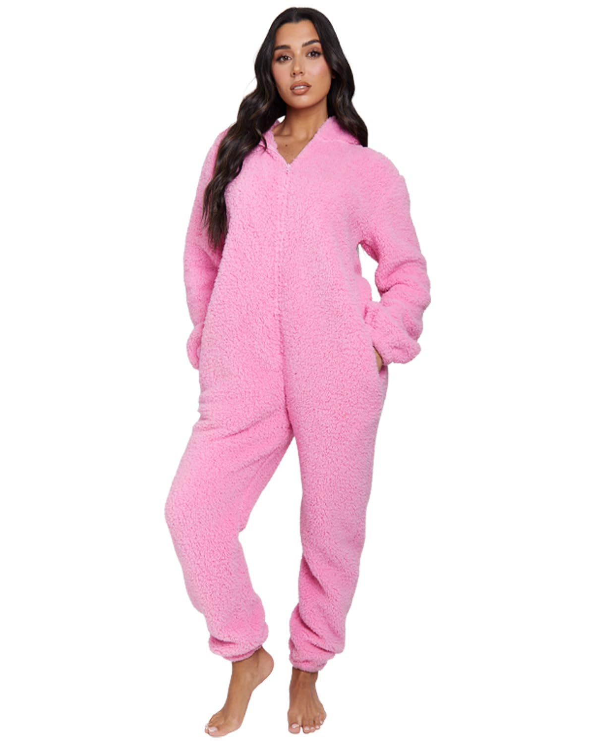 Undercover Ladies Sherpa Teddy Onesie 794072 Hot Pink XL
