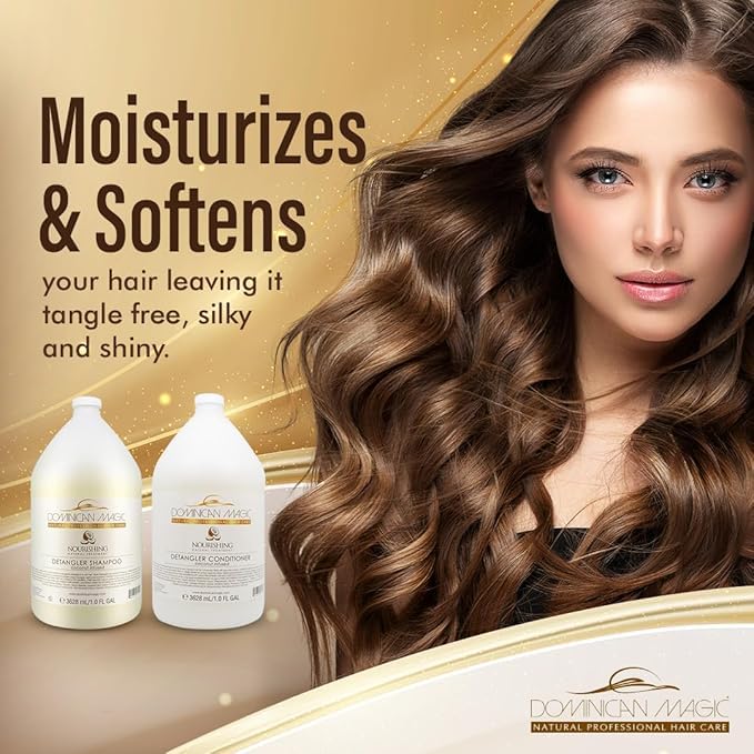 Miniatura 2 de Dominican Magic Juego de champú y acondicionador desenredante de galón, para todo tipo de cabello, ideal para salones, Airbnb, alquileres de