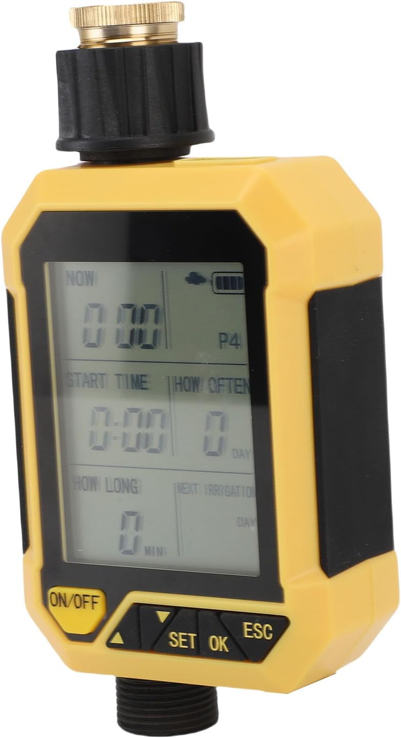 Sprinkler Timer, Programmable Water Timer with Rain Delay and Manual Mode for Garden Hose, 4 Watering Schedules for Lawn Yard Irrigation