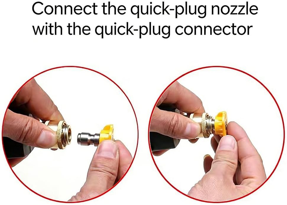 Garden Hose To Mini Power Washer Adapter-3/4 GHT To 1/4, Stainless Steel Power Washer Attachment For Garden Hose, Leak-Proof Water Hose Connector For Car Wash & Home Cleaning (2)