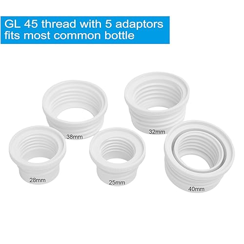 Miniatura 6 de ONiLAB Dispensador de tapa de botella con botella de almacenamiento de medios redonda de 1 L (2,5-25 ml)