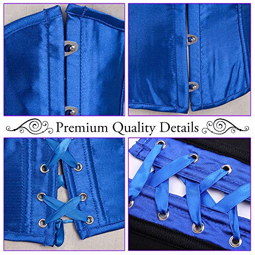 Image of Alivila.Y Fashion Womens Sexy Satin Vintage Underbust Waist Training Corset Bustier