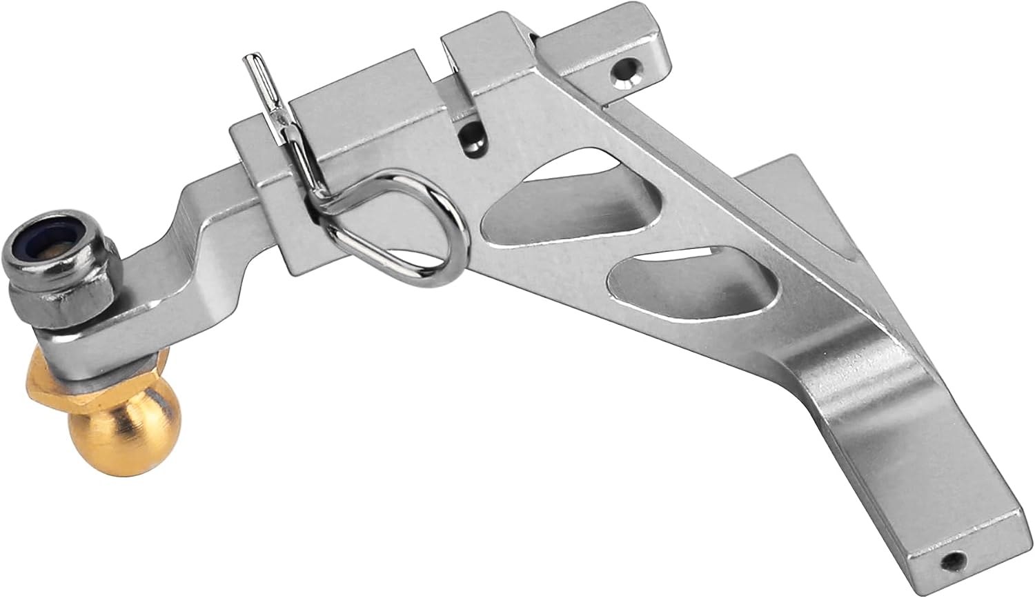 CNC Metal Drop Hitch Receiver with Link Rod End for 1/24 RC Crawler SCX24 Upgrade