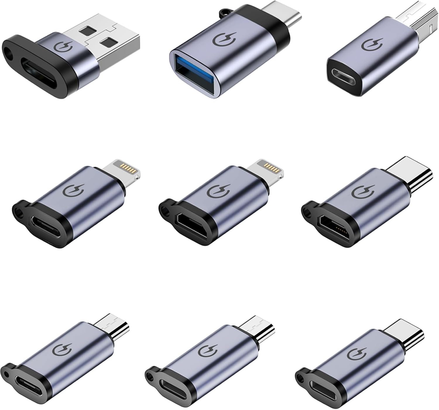 USB C/Lightning auf Micro Adapter, USB C/Micro auf Lightning Adapter