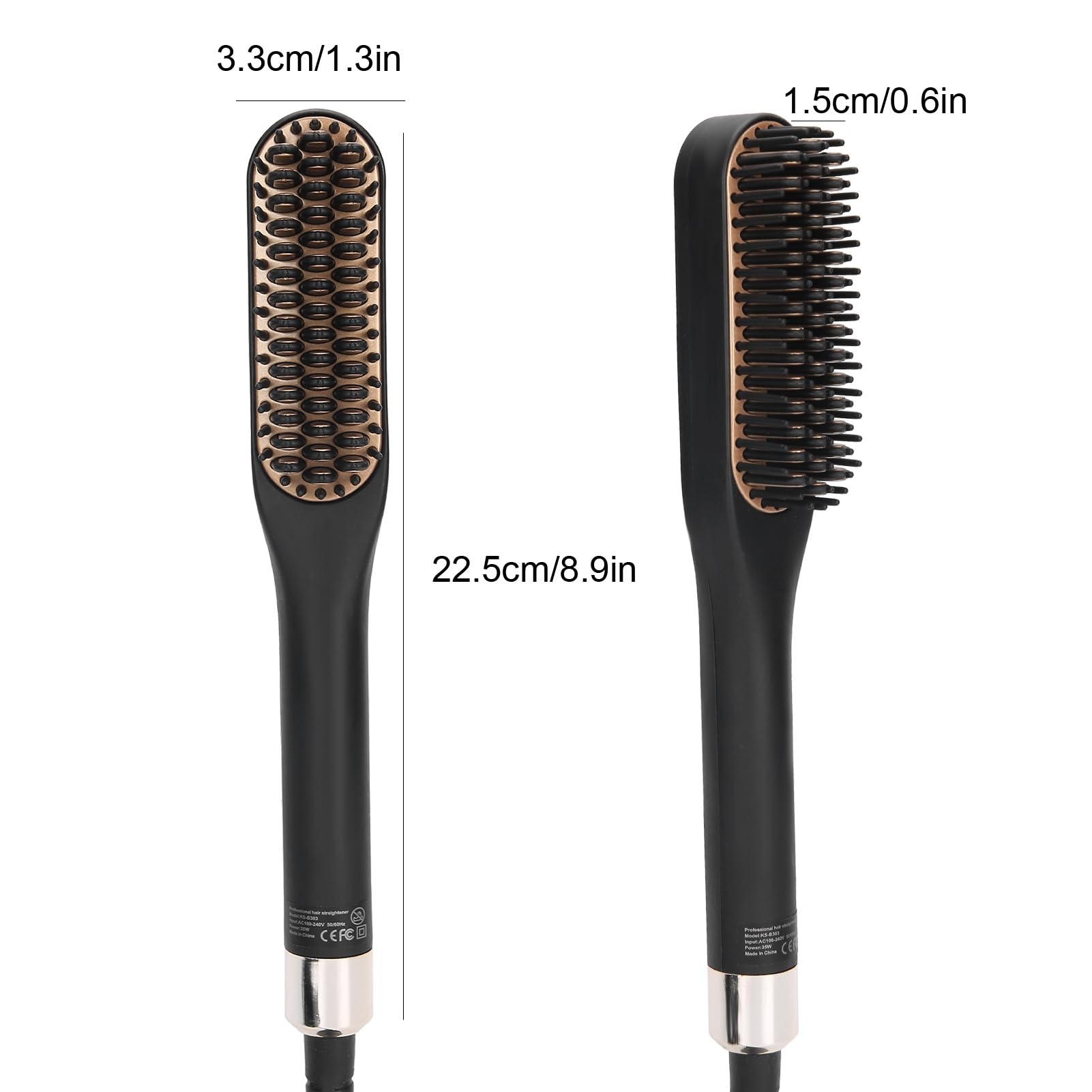 Electric Beard Straightening Comb Multifunctional Beard Straightener Brush for Men 100?240VUS Plug (US Plug)