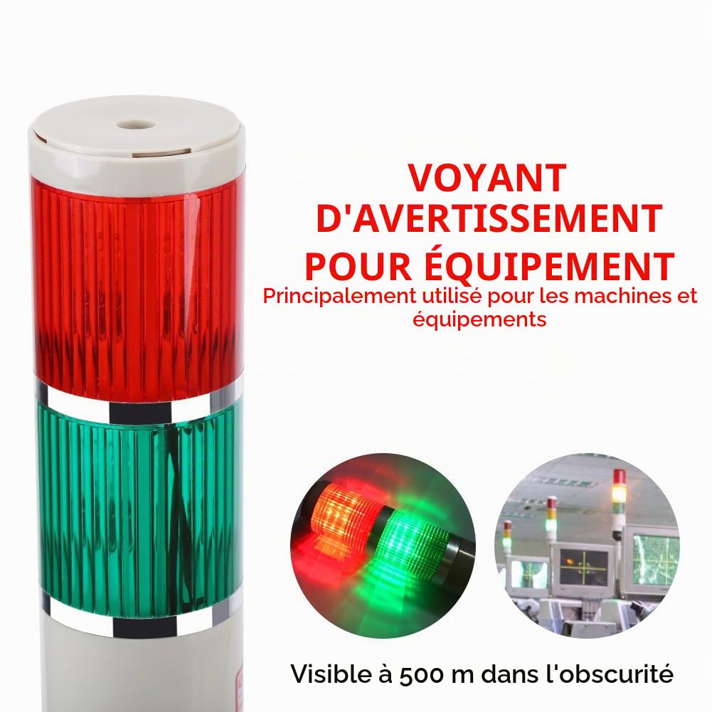 1PC LTA205-2 220V Voyant d'avertissement Ampoule d'équipement d'urgence Lampe mixte rouge et verte