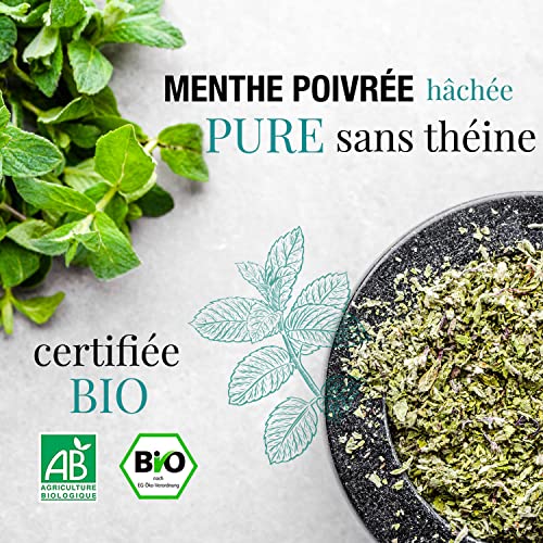 ORIGEENS FEUILLES DE MENTHE POIVREE BIO 150g | Menthe séchée pour thé glacé et la Cuisine | Infusion en vrac – vue 2