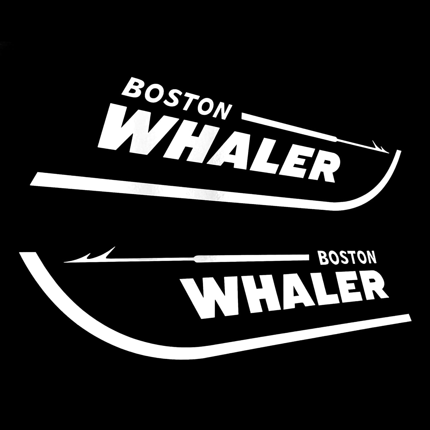 Set of 2 Boston Whaler Decals for Boat Hull, Marine Grade Restoration Sticker kit (Red, 28 inches)