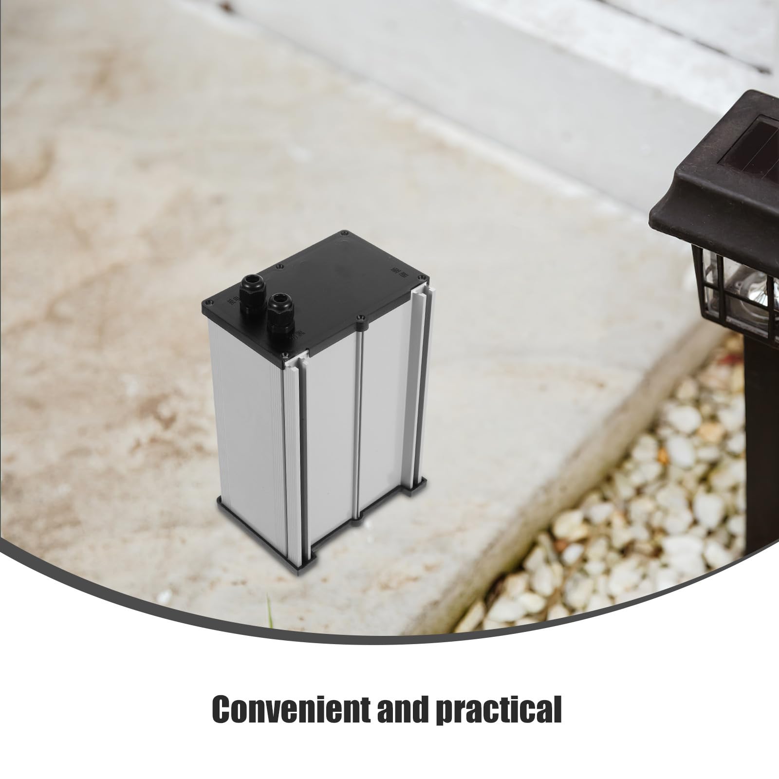 Boîtier Étanche de Rangement pour Batterie Lithium avec Couvercle, Boîtier Robuste en Plastique Argenté pour Stockage D’énergie Solaire, Organiseur Compact pour Éclairage