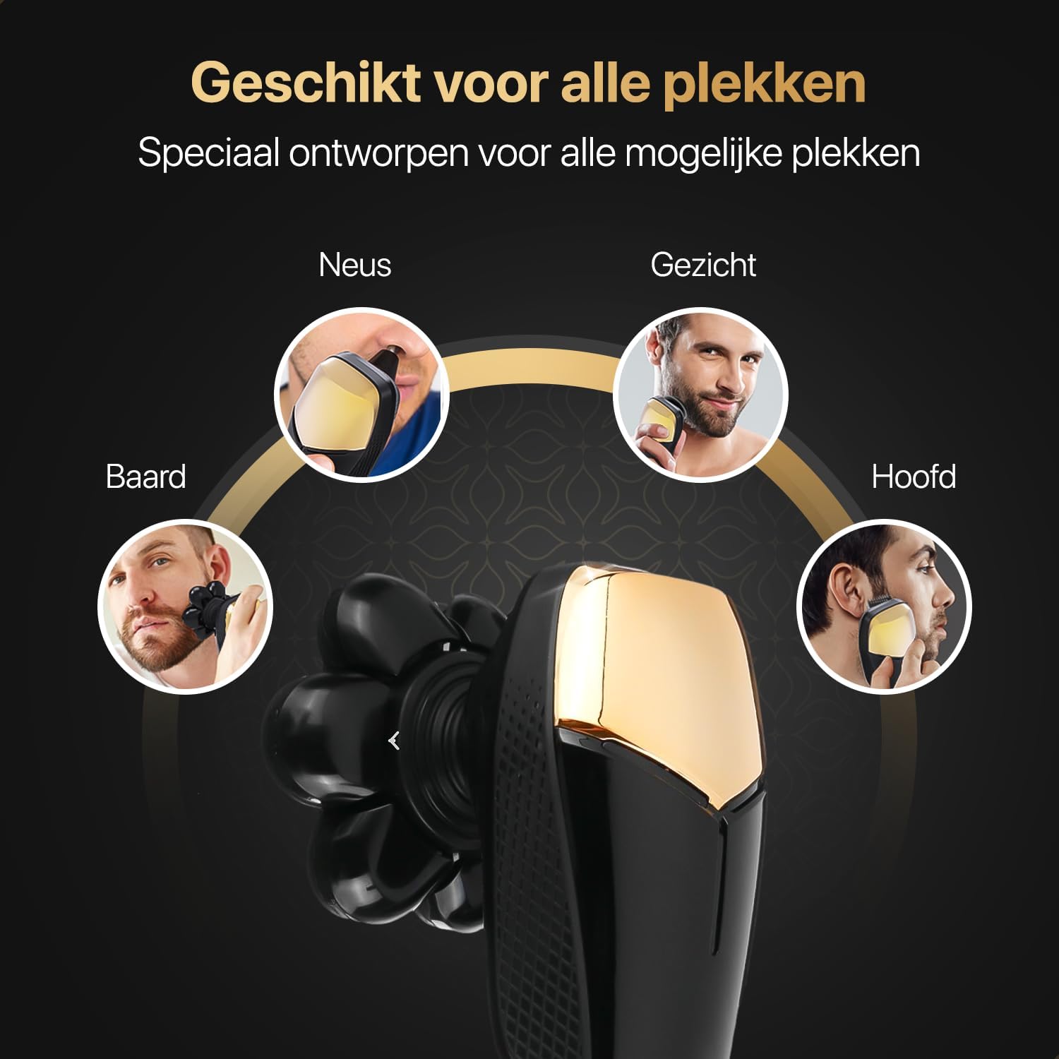 Wellshave shaver showing suitability for beard, nose, face, and head