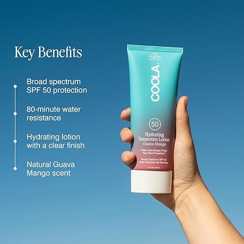 Miniatura 4 de COOLA Loción corporal orgánica con protector solar SPF 50, cuidado de la piel probado por dermatólogos para protección diaria, vegano y sin gluten,