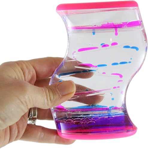 1 temporizador de goteo dual de líquido Tarro de calma Movimiento calmante y calmante Temporizador líquido juguete sensorial de oficina