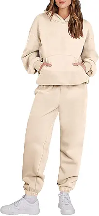 Prinbara Women's 2 Piece Outfits Pants Sets Sweatsuits Tracksuit Oversized Hoodie Sweatshirt Matching Sweatpants Lounge Set