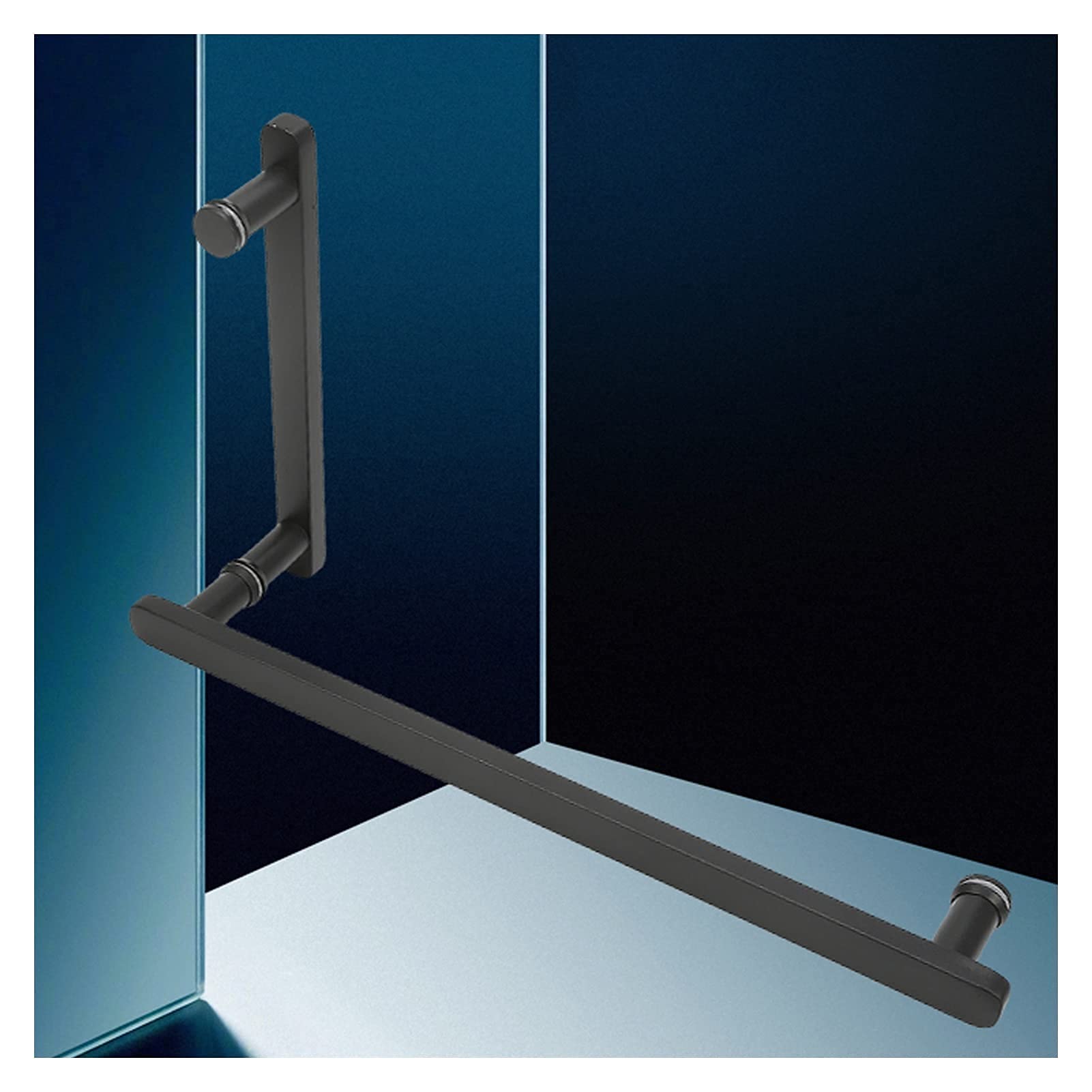 Poignée de porte push-pull CHEWYNP en acier inoxydable noir pour douche