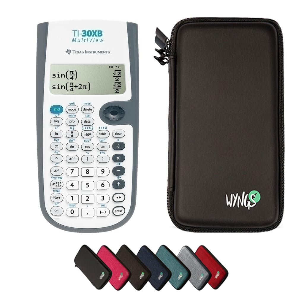 CALCUSO Basispakket zwart met rekenmachine TI-30X IIB