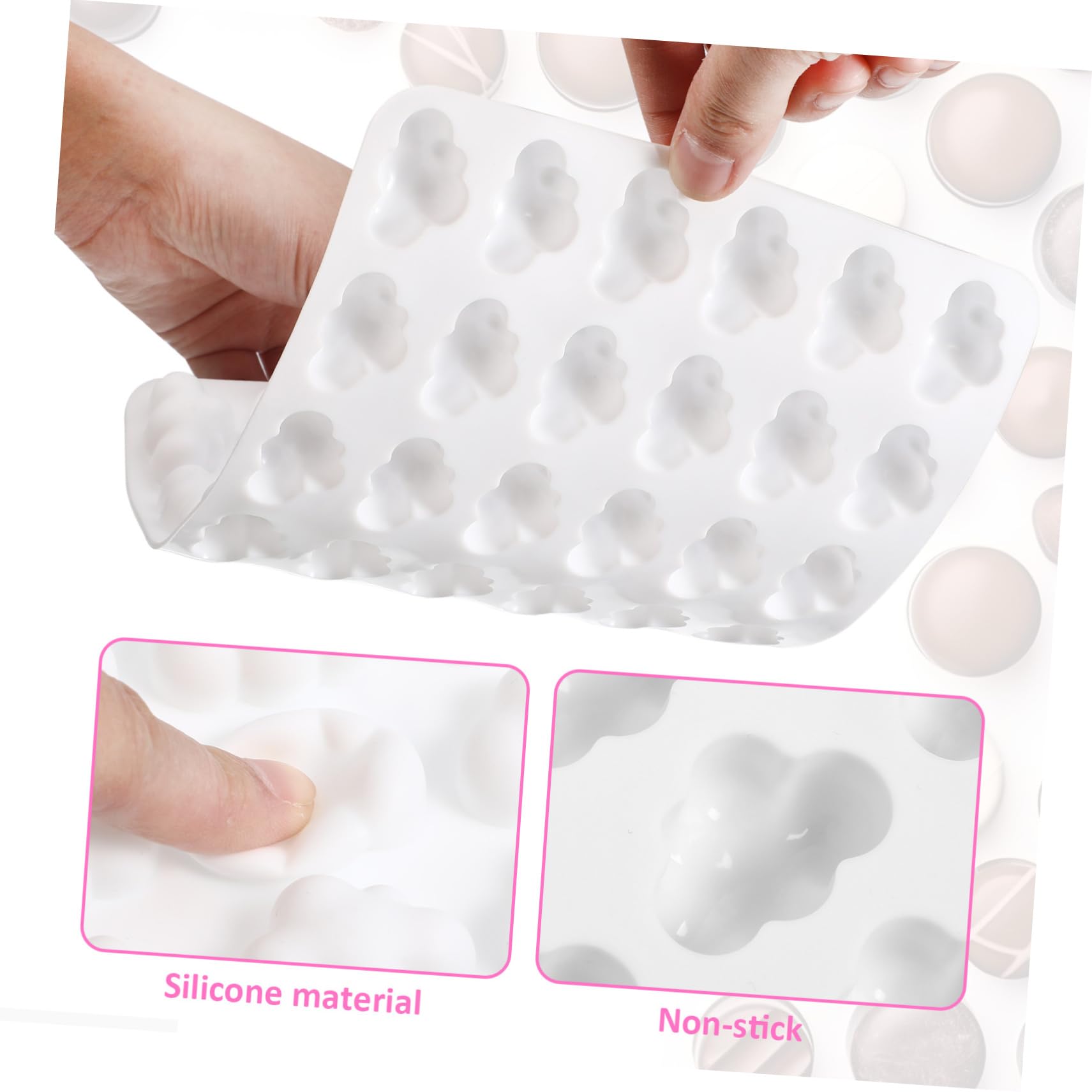 Abaodam 5pièces Moule Réutilisable Pour Bonbons Et Gelées Accessoire Multi-fonction Pour Gâteaux Et Pour Boulangeries Et Fêtes
