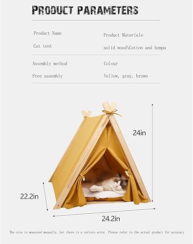 Miniatura 6 de Tiendas pequeñas y medianas para mascotas, casas de gatosperros, con alfombras para mascotas, fáciles de desmontar y limpiar