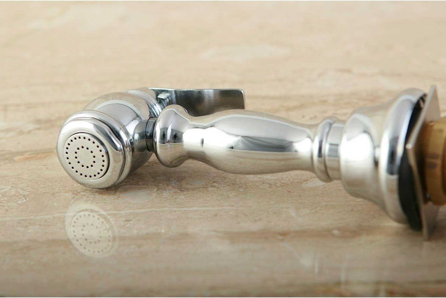 Bеѕt Cуbеr Dеаlѕ 🔥 Kingston Brass Gourmetier CCRP1K1SPR Vintage Kitchen Faucet Sprayer, Polished Chrome