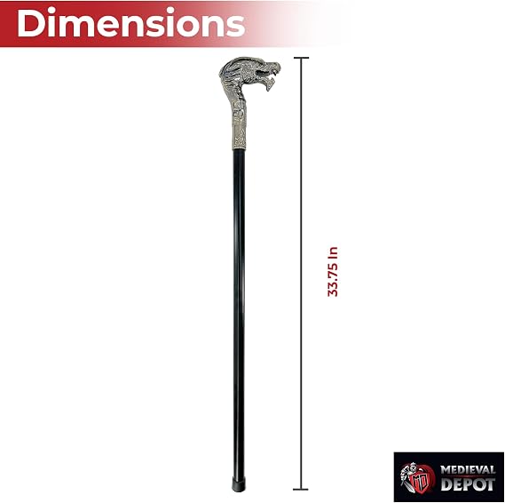 MedievalDepot Striking Distance Cobra Walking Cane