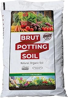 Brut Organic Potting Soil – 1CF, Premium Plant Soil with Organic Worm Ca...