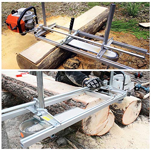 Zelcan Chainsaw Mill, Portable Sawmill 14 Inches To 24 Inches Guide Bar Wood Lumber Cutting Saw Mill, Aluminum Steel Chainsaw Milling Machine For Builders And Woodworkers #TOP5